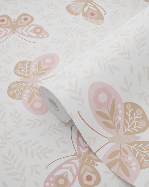 Tapetenrolle mit Schmetterlingsmuster