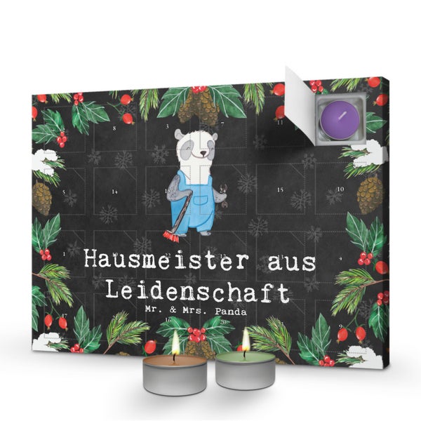 Mr. & Mrs. Panda Duftkerzen Adventskalender Hausmeister Leidenschaft - Schwarz