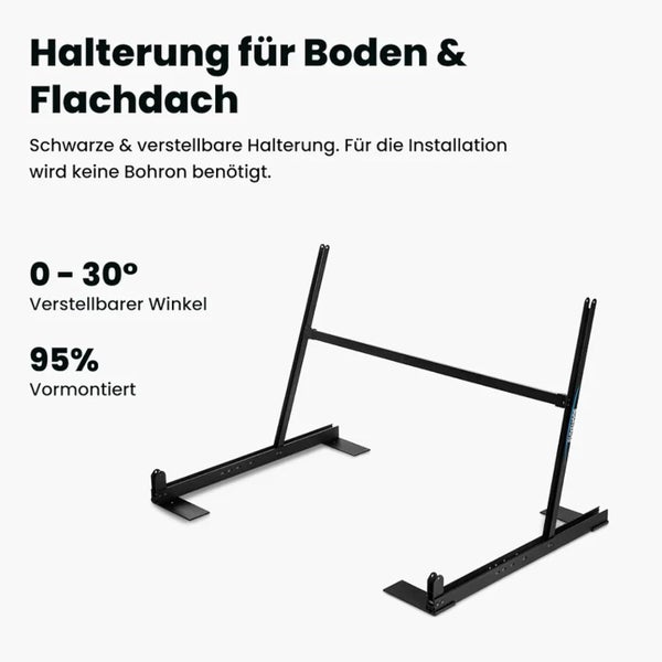 Boden und Flachdach Halterung, verstellbar und vormontiert