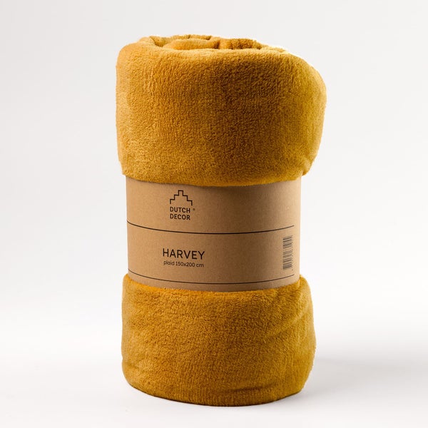 Gerollte Kuscheldecke mit Dutch Decor Logo und Banderole