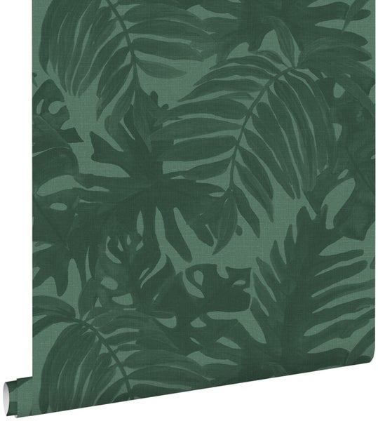 ESTAhome Tapete tropische Blätter Emeraldgrün - 0,53 x 10,05 m - 138991
