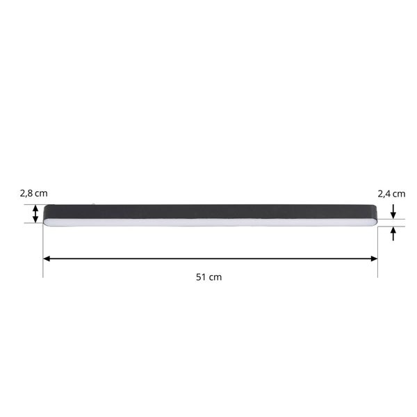 Lindby LED Lumaro (Modern) in Schwarz (1 flammig, ) Wohnzimmerleuchte