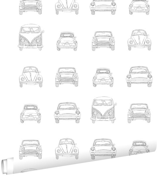 Tapete mit Oldtimer-Motiven