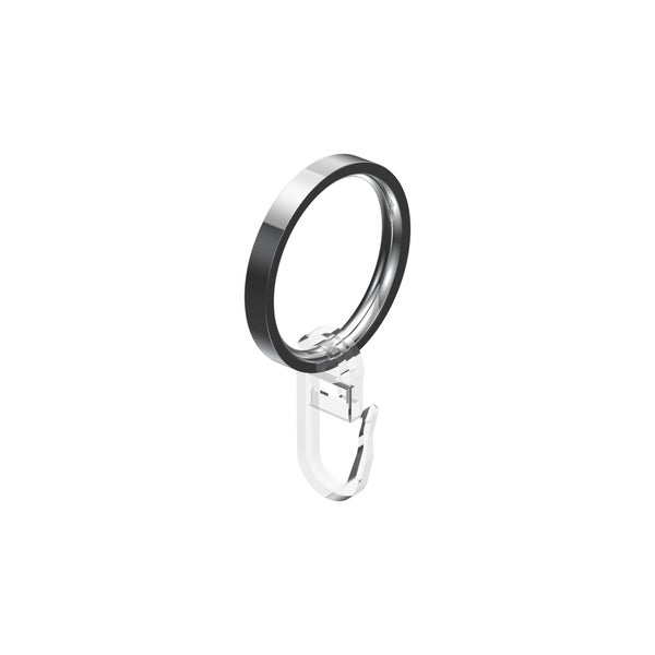 Gardinenring mit Faltenlegehaken zur Befestigung von Vorhängen