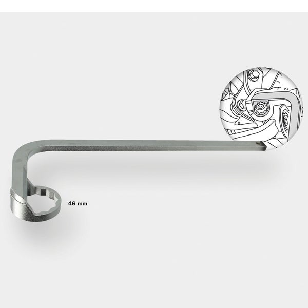 Gekröpfter Ringschlüssel, 46 mm