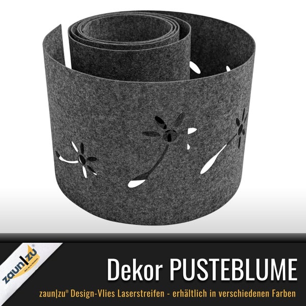 Zaunstreifen aus Vlies mit Pusteblumenmuster