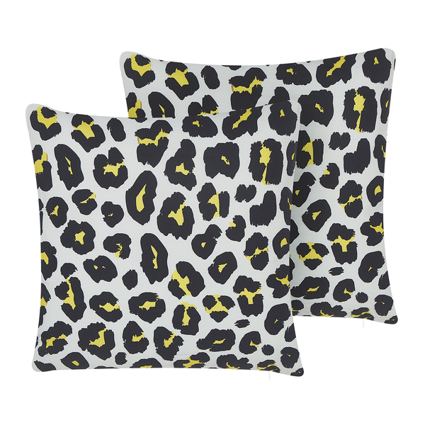 Gartenkissen 2er Set KARDITSA Tiermuster 45 x 45 cm Bunt