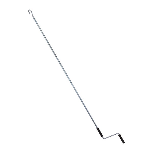 Geiger Kurbelstange für Markisen | Stahl | verzinkt | Griffhülse Kunststoff schwarz | Standard Haken | Länge 1800 mm