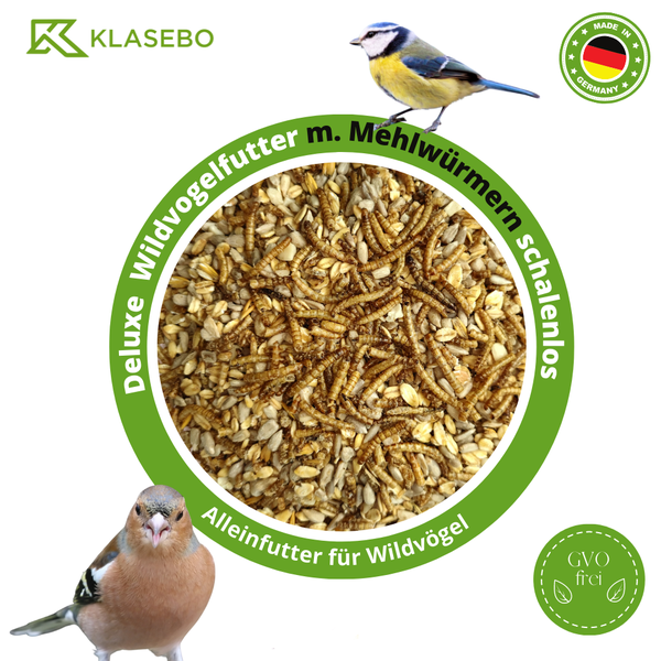 20 kg Vogelfutter für Wildvögel Deluxe, Streufutte, Fettfutter, Wildvogelfutter