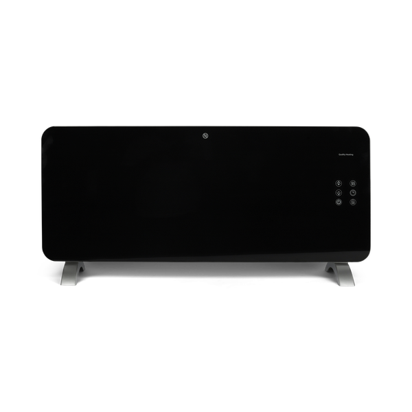 Konvektor Quality Heating Basica 92x38 cm 2000W Glas Weiß inkl. Wand- und Standmontage, WLAN-Steuerung, IP24, Kindersicherung