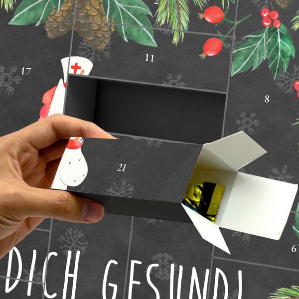 Mr. & Mrs. Panda Befüllbarer Adventskalender Einhorn Krankenschwester - Schwarz