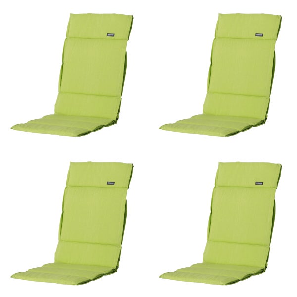 Hochlehnerauflage Fiber Deluxe Panama lime - Ca. 125x50 cm - 4er-Set