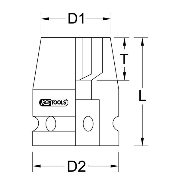KS TOOLS 1/2 Sechskant-Kraft-Stecknuss kurz 29 mm - 515.1029