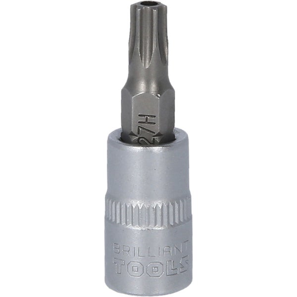 BRILLIANT TOOLS 1/4 Torx-Bit-Stecknuss mit Stirnlochbohrung TB27 - BT020985