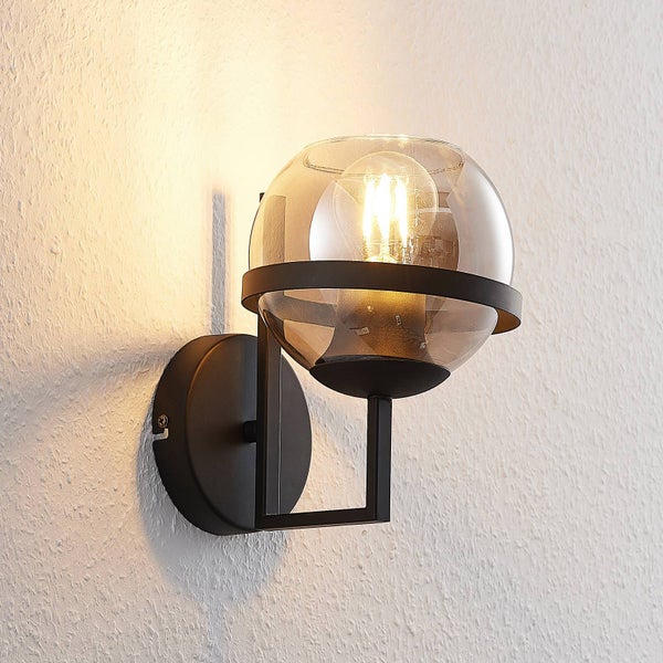 Lindby Wandleuchte, Wandlampe Innen Marinka (Modern) in Schwarz aus Metall (1 flammig E27) - Wandstrahler Wandbeleuchtung Schlafzimmer / Wohnzimmer Wohnzimmerleuchte