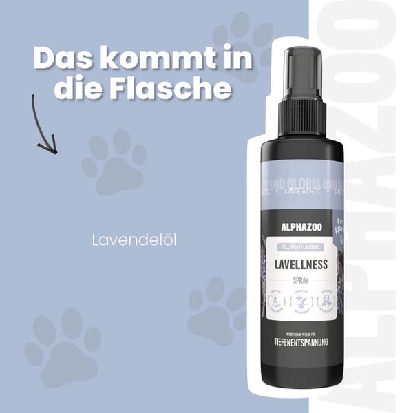 Alphazoo Lavellness Fellpflegespray mit Lavendelöl