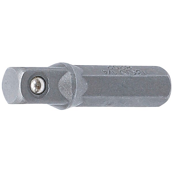 BGS Bit-Knarren-Adapter Außensechskant 6,3 mm (1/4) - Außenvierkant 6,3 mm (1/4) 30 mm - 8202