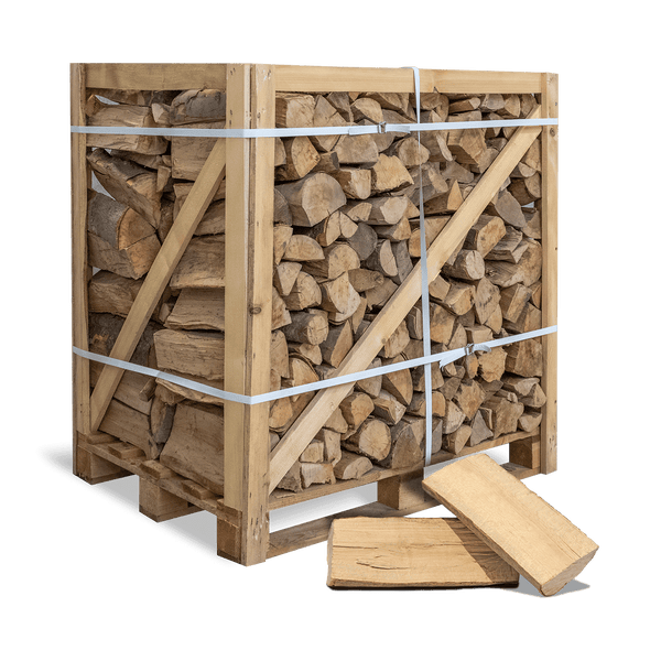 Brennholz in Holzkiste