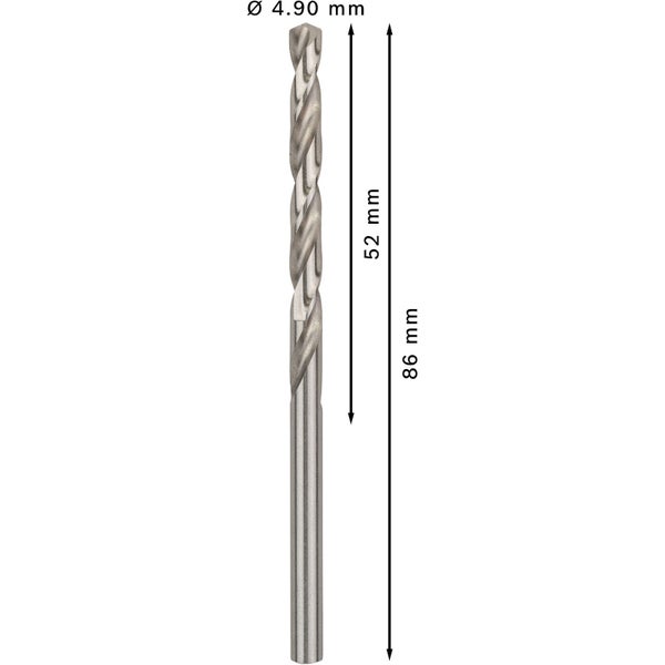 Bosch PRO Metal HSS-G Spiralbohrer 4,9 x 52 x 86 mm - 2608585490