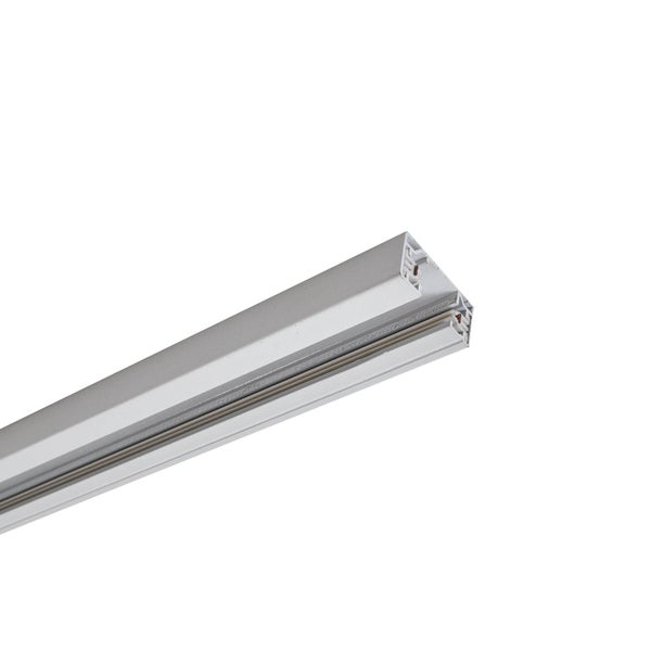 Weiße Stromschiene aus Aluminium für Schienensysteme.
