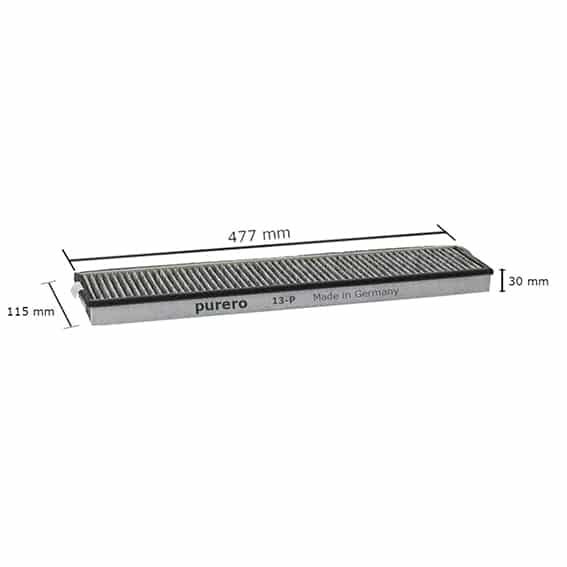 PURERO Premium Aktivkohlefilter für Miele DKF 13-P Dunstabzug Kochfeld