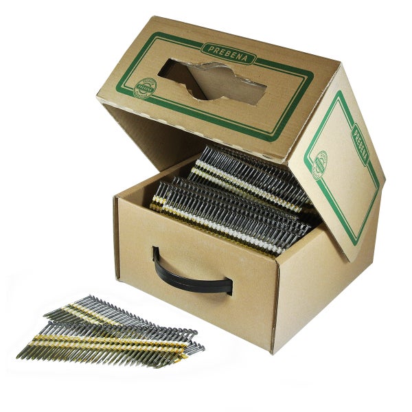 Prebena Streifennägel RK28/65BKRI Ringschaft - praktische Baustellen-Box