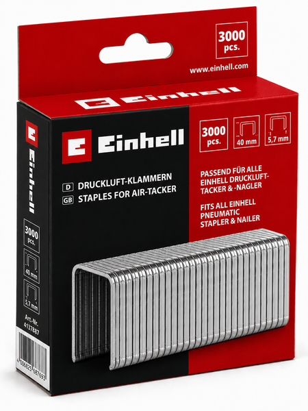 Einhell Druckluft Klammern 40 Millimeter 3000 Stück für Druckluft Tacker
