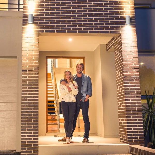 Außenwandleuchte - 9,4W, 800lm, IP44, LED, warmweiß, weiß