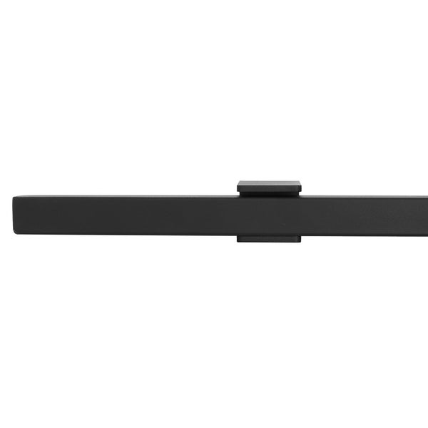 Halter für Design-Treppengeländer schwarz quadratisch