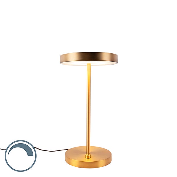 Moderne Tischleuchte bronze inkl. LED - Disco