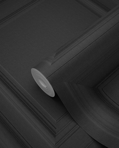 Rolle schwarze Vinyltapete mit grafischem Muster