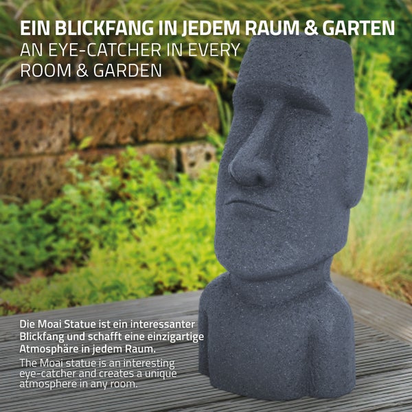 Moai Statue aus Stein als Gartendekoration