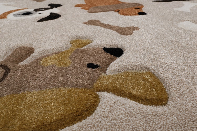 Kinderteppich Sand Beige meliert Rocky & Friends Smart Kids 120x170 cm