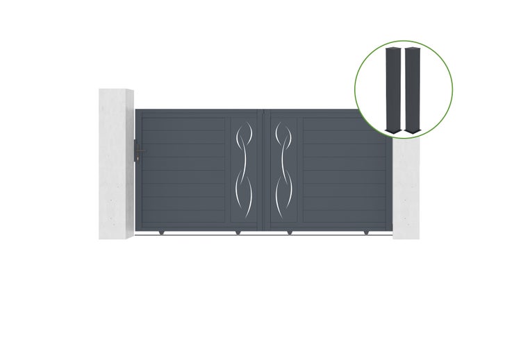 Blechschere mit blauen Griffen