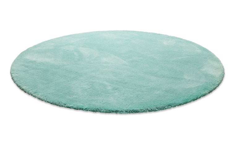 Teppich Rund Türkis Hochflor Pisa Homie Living 200 cm rund