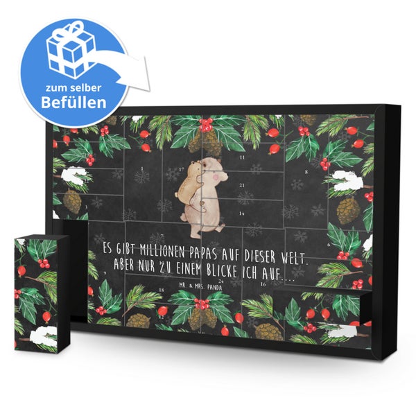 Mr. & Mrs. Panda Befüllbarer Adventskalender Papa Bär - Schwarz