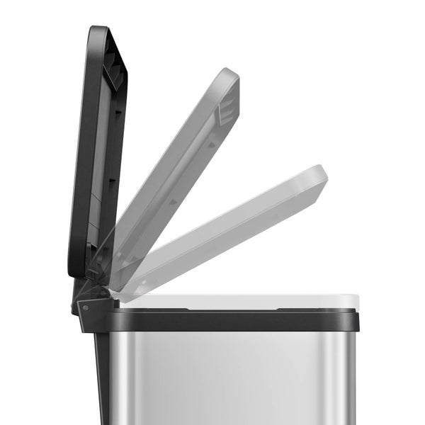 Abfalleimer mit offenem Deckel