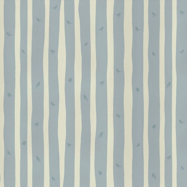 Tapete mit Streifen und Vogelmuster