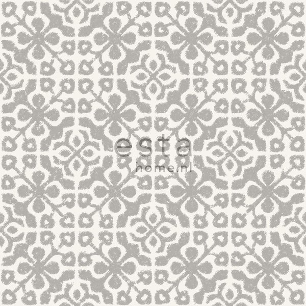 ESTAhome Logo auf gemustertem Hintergrund für Wandgestaltung