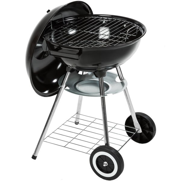 Kugelgrill tectake  Ø 41,5 cm mit 2 Rädern schwarz