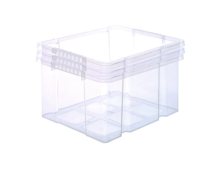 3x Stabile Kunststoffbox Eurobox (Dreh Stapelbar) 44x35x24cm passt in Kastenregale