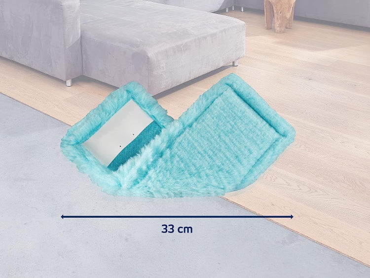 Leifheit 2er Set Wischbezug CLEAN TWIST M Ergo static plus, für alle Bodenarten, zieht Staub und Haare an wie ein Magnet, Staubwischer für die trockene Bodenreinigung zwischendurch