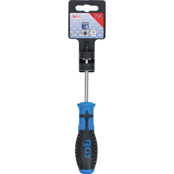 BGS Technic Torx Schraubendreher T15 mit 80 mm Klingenlänge