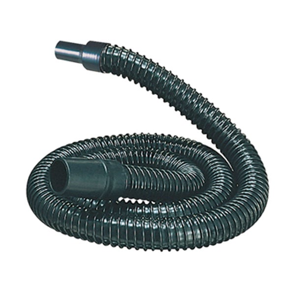 Flexibler Absaugschlauch in Spiralform mit zwei Anschlussstücken für Werkstatt- und Industriestaubsauger.