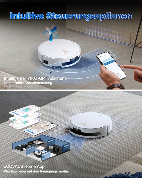 Saugroboter mit intelligenter Steuerung per App und Sprachassistent