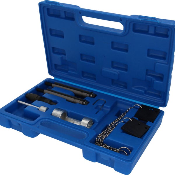 Motor-Einstellwerkzeug für VAG Fahrzeuge im blauen Werkzeugkoffer