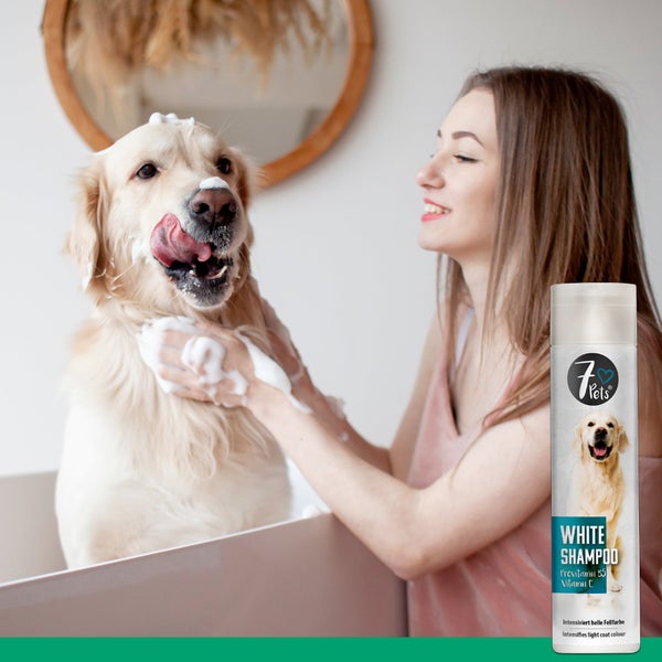 White Shampoo – Pflegendes Hundeshampoo für helles Fell mit Provitamin B5 & Vitamin E – Sanfte Reinigung & Glanzpflege für empfindliche Hundehaut