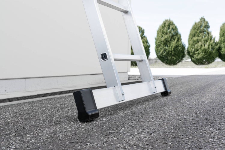 PROREGAL Sprossen-Anlegeleiter mit Standard-Traverse 14-Sprossen