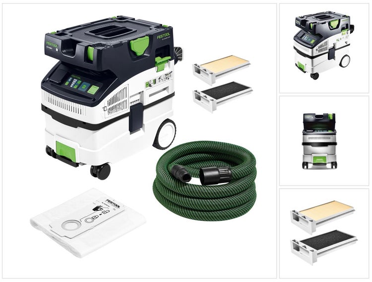 Festool CTM MIDI I CLEANTEC Absaugmobil ( 574822 ) Set mit 1x Hauptfilter, 1x Nassfilter und 5x Filtersack