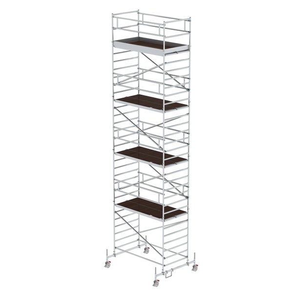 MUNK Rollgerüst mit Doppelplattform 1,35x2,45m Plattform, 10,35m AH